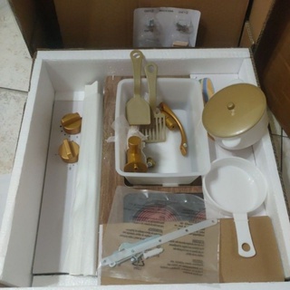 Teamson 小廚師戴米爾木製玩具廚房組（白色）