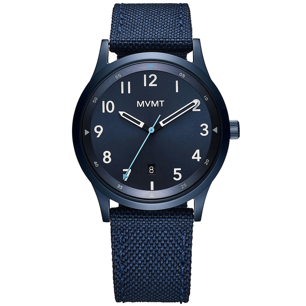 MVMT / 軍事風格 日期視窗 防水100米 帆布手錶 海軍藍色 / 28000222-D / 41mm