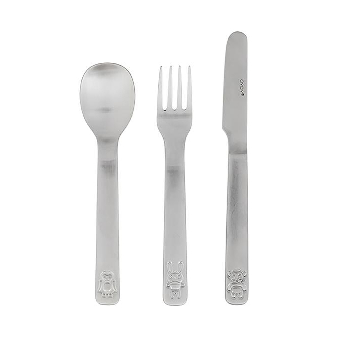 【丹麥 OYOY】動物不鏽鋼餐具組-霧面銀(刀+叉+匙)《WUZ屋子》隨行餐具 環保餐具