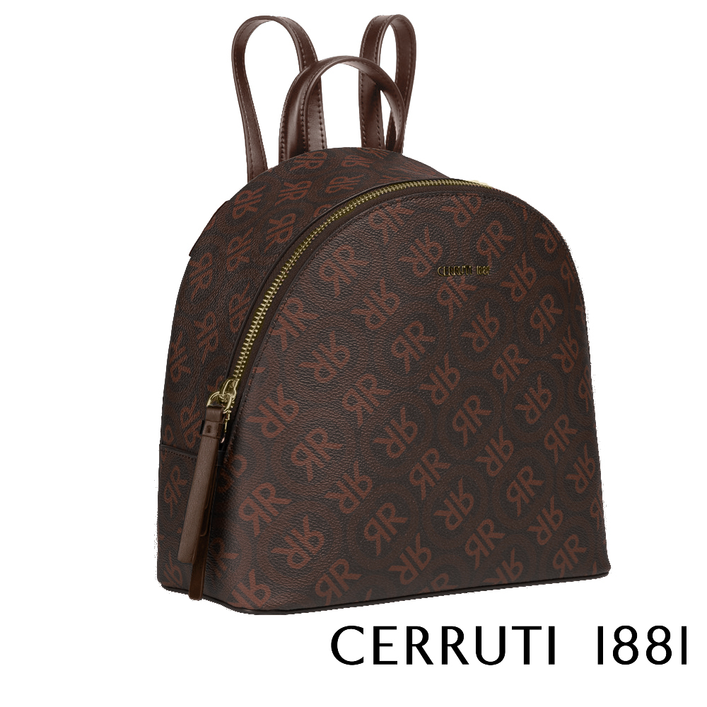 Cerruti 頂級 時尚 皮革 後背包 CEZA04862T 限量2折 全新 專櫃 展示品(咖啡色 贈原廠送禮提袋)