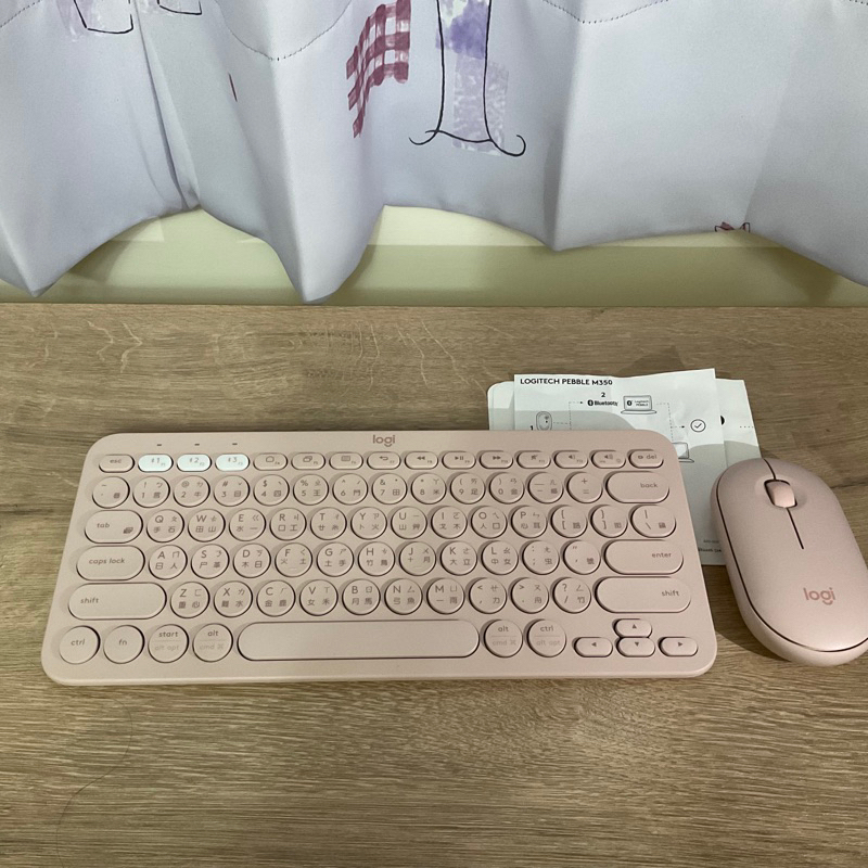 羅技Logitech K380鍵盤+無線滑鼠 粉色