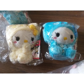 出清特價 一隻 250~絕版 日版 景品..HELLO KITTY 熊貓變裝 絨毛小娃娃 高12公分 有2款