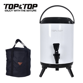【韓國TOP&TOP】304不鏽鋼保溫保冷茶桶 加大款 8L｜茶水桶 飲水桶(臺灣24h出貨)