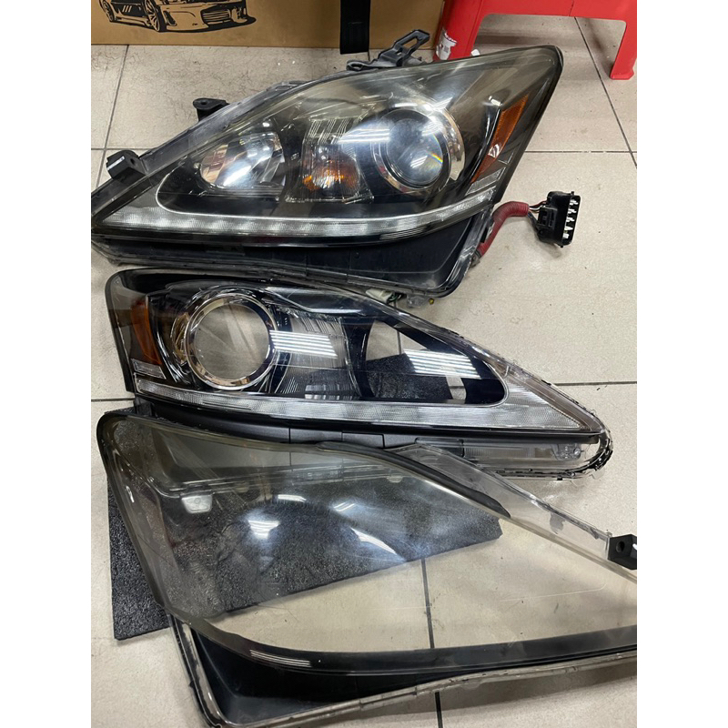 LEXUS IS250 原車大燈 整理換燈殼改LED魚眼