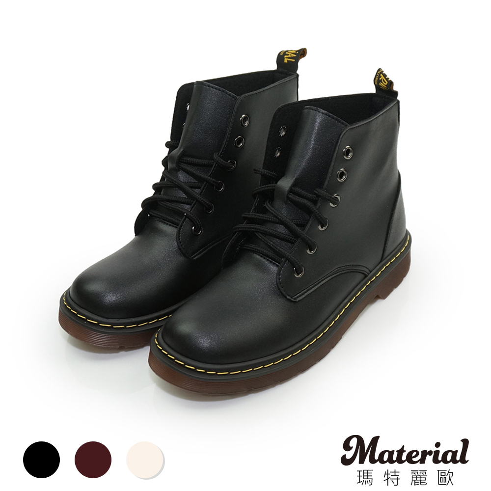 Material瑪特麗歐 【全尺碼23-27】中筒靴 MIT6孔個性中筒靴 T50203