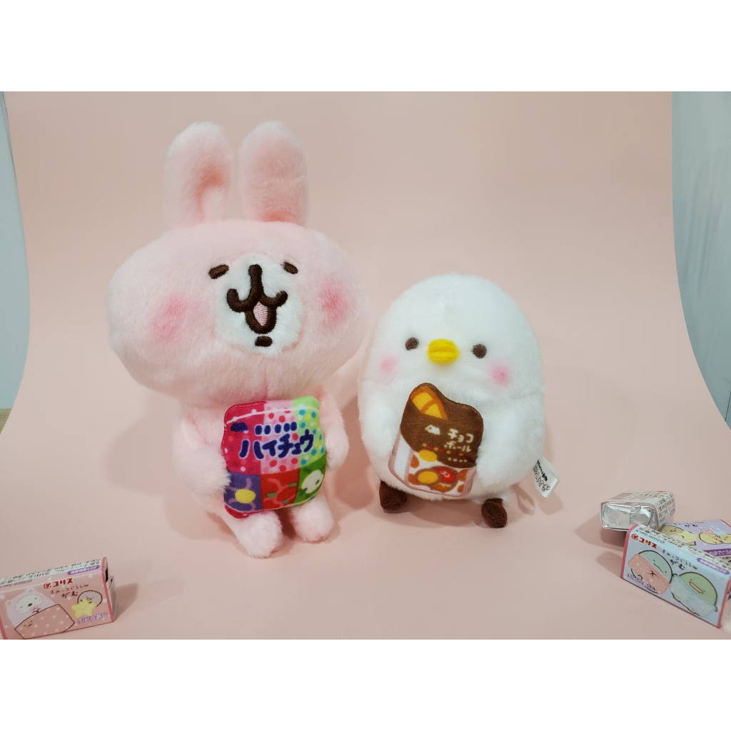 艾德雜貨 日本正版 卡娜赫拉 森永聯名 兔兔 P助 娃娃 吊飾 Kanahei 森永