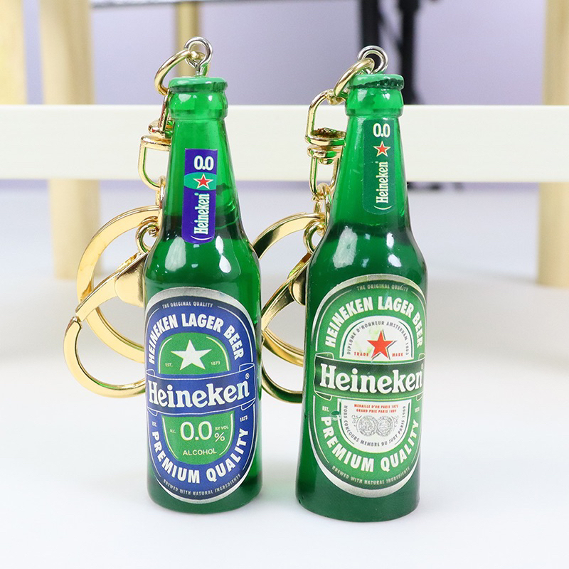 （現貨）海尼根Heinken0.0零酒精罐裝3D立體鑰匙扣掛飾