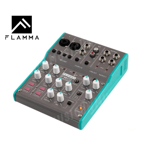 【Cross流行音樂中心】FLAMMA FM10 多功能混音器 6軌 USB 錄音介面 Mixer 直播 錄音 混音器