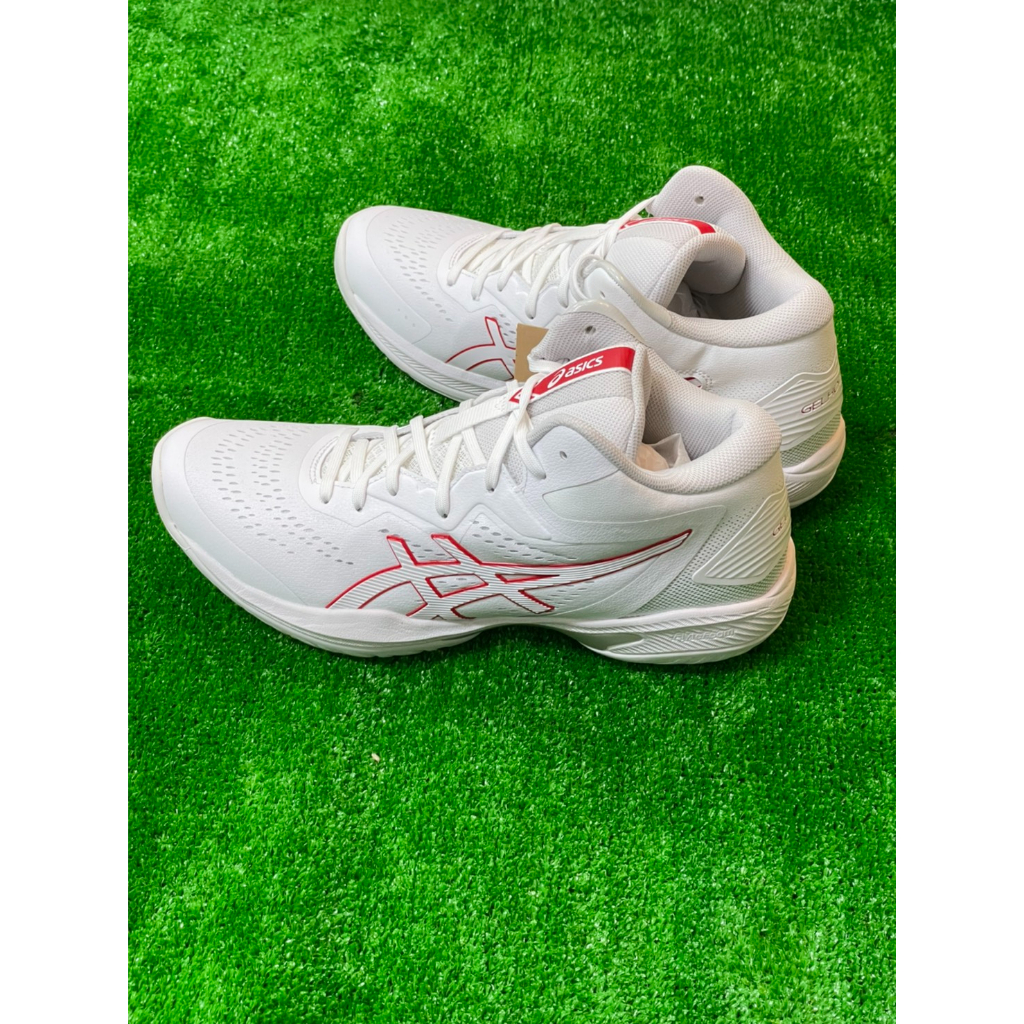 棒球世界 全新ASICS 亞瑟士 GELHOOP V15 男款籃球鞋1063A063-101特價白紅色灌籃高手