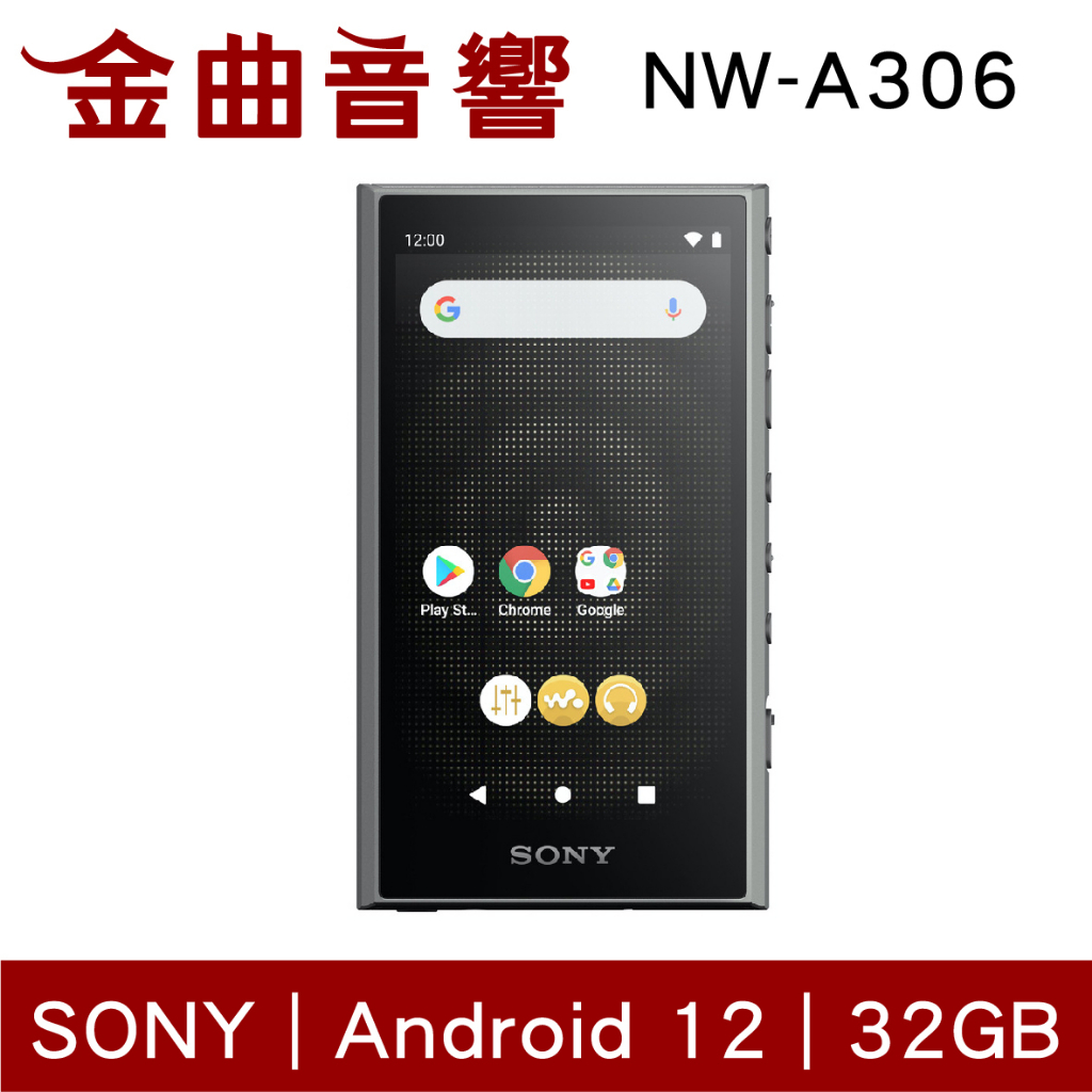 SONY 索尼 NW-A306 灰色 【送矽膠保護套】Walkman 32GB 數位 音樂播放器 MP3 隨身聽 | 金