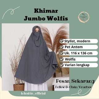 hijab syar'i Khimar super jumbo xxxl / jilbab instan jumbo