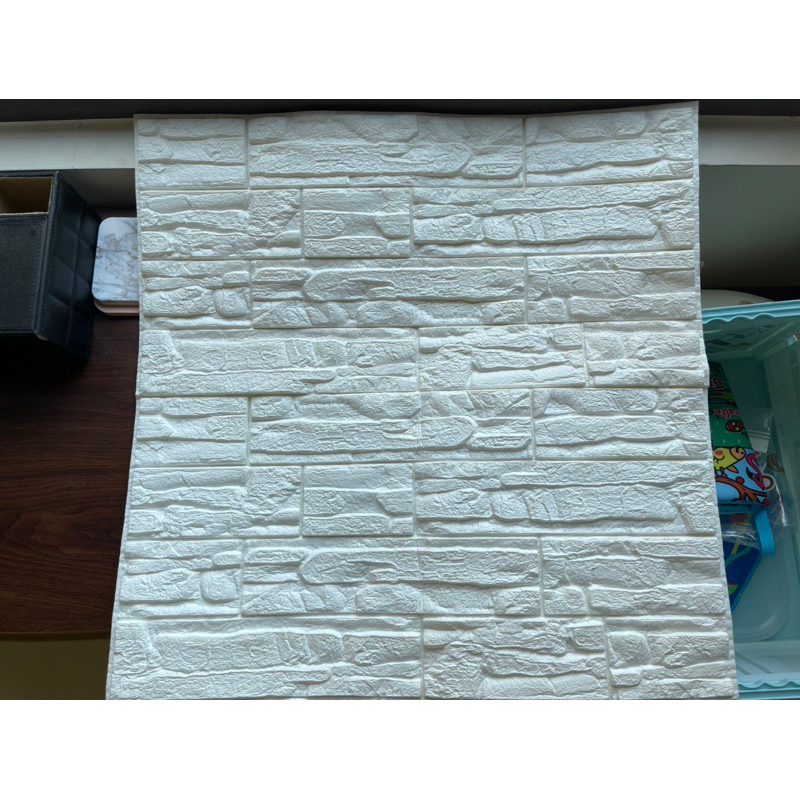 售全新 3D韓國磚紋壁貼 純白色壁貼 壁貼 牆壁貼 石紋壁貼 隔音 防撞 文化石 木紋 磚紋泡棉壁貼
