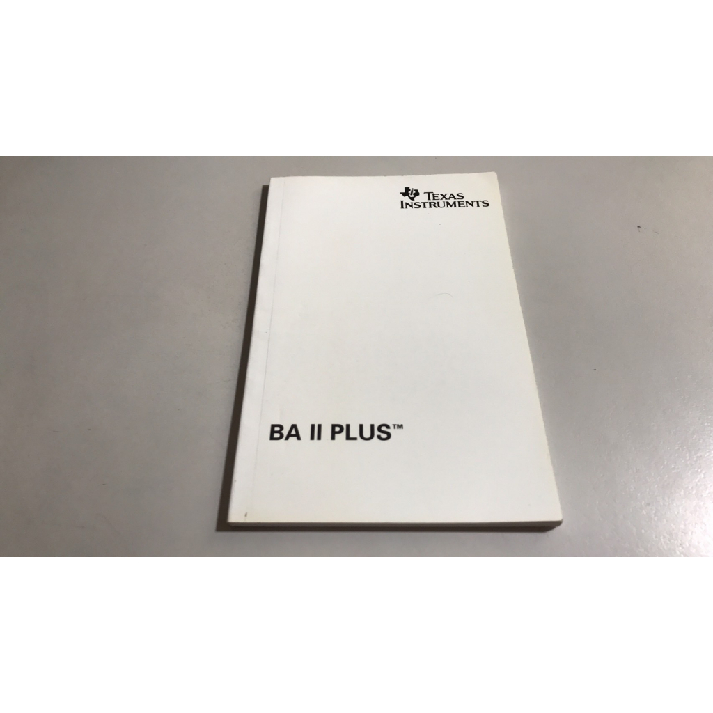 y4-5【工具書辭典】德州儀器 BA II PLUS 計算機 操作手冊