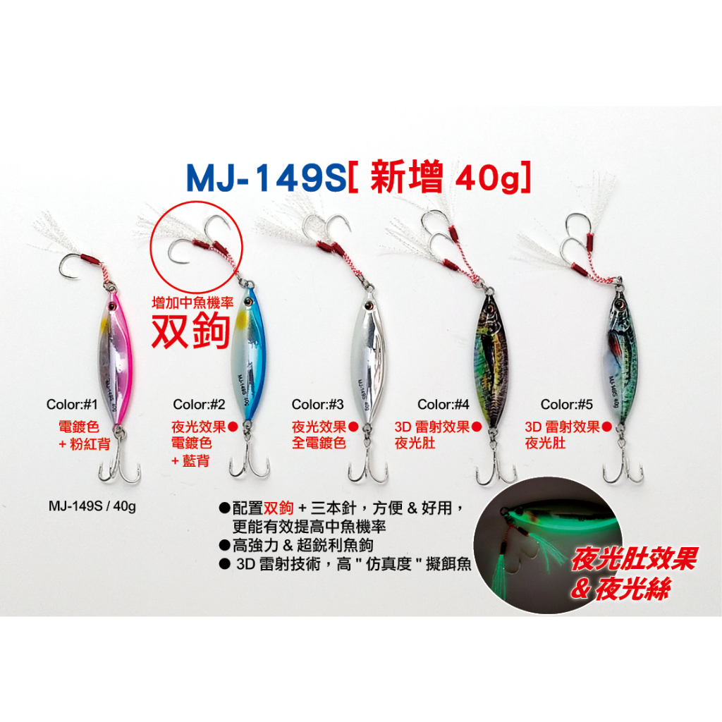 ★中聯釣具★ HARiMiTSU ○ 鐵板假餌 MJ-149S【40g】 ○ 釣魚用品 | 路亞 鐵板