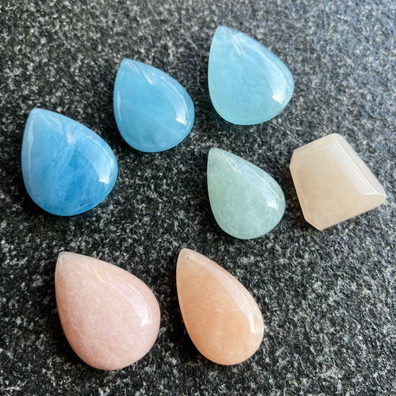 純天然摩根石 能量石 綠柱石家族 黃摩根 綠摩根 粉摩根 藍摩根 項鍊吊墜