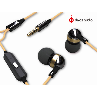 [新年優惠] 全新 Divas DV-2198E 入耳式耳機 黃~內建麥克風,支援iOS/ Android系統