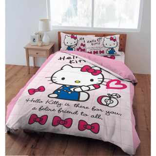 雙人加大床包6*6.2尺 🍀正版 三麗鷗 kitty 卡通床包 雙人加大 180*186cm 含2個枕頭套 不含被子