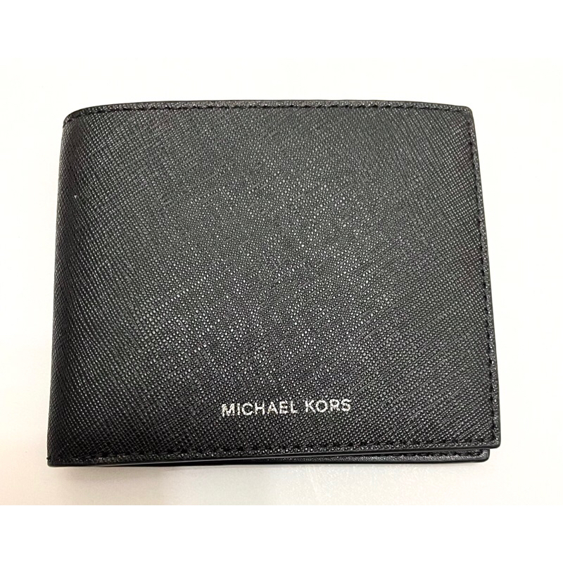 #現貨# MK-Michael Kors 男用黑色短夾/皮夾