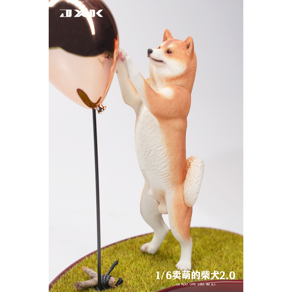 【那間模型】 JXK 1/6 賣萌的柴犬 2.0 柴犬 黃柴 黑柴 仿真 模型 公仔 盒玩  JXK157