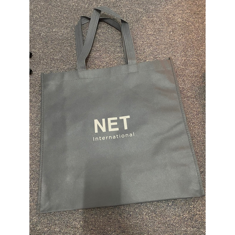 NET購物袋灰色不織布袋子環保購物袋大袋子