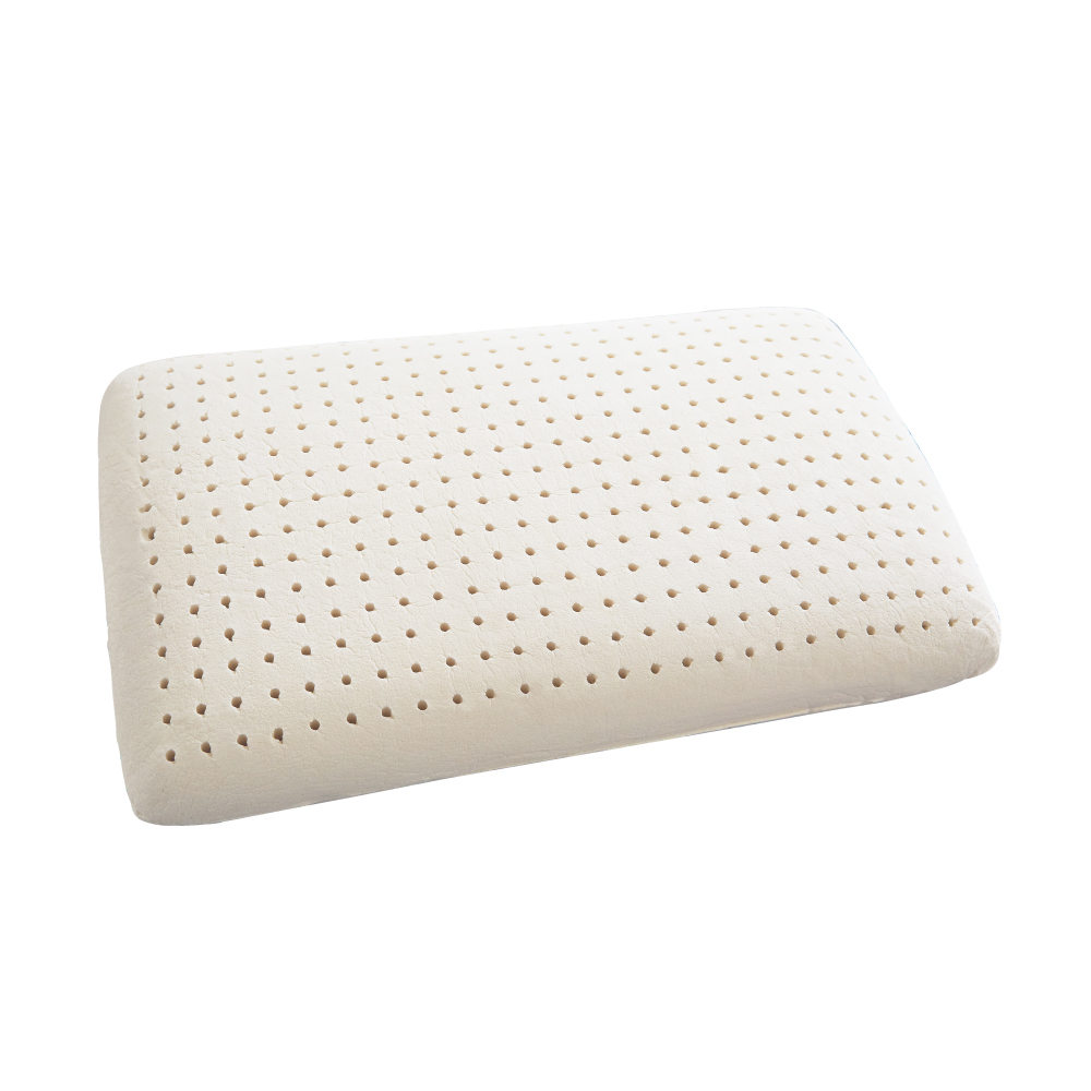 【班尼斯】麵包型天然乳膠枕頭(附抗菌棉織布套+手提收納袋)可加購枕套或枕頭保潔墊