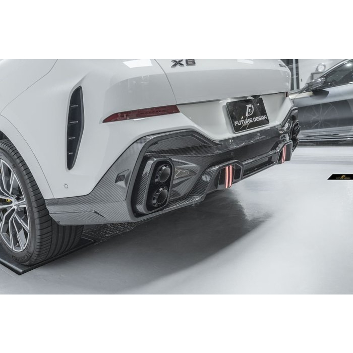 【Future_Design】BMW G06 X6 升級 FD 品牌 碳纖維 卡夢 CARBON 後下巴 含四出尾飾管