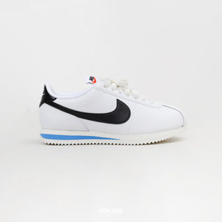 NIKE CORTEZ WHITE BLACK 白黑 水藍 低筒休閒鞋 女鞋【DN1791-100】