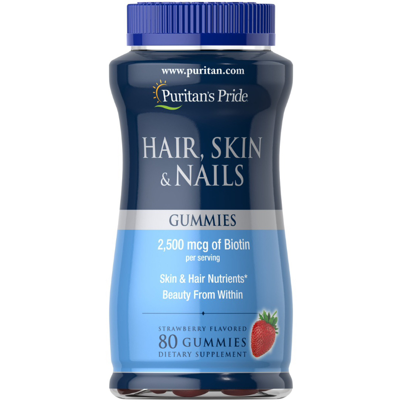 普瑞登 hair skin Puritan's Pride 生物素草莓 軟糖 80 顆(效期2024年9月)