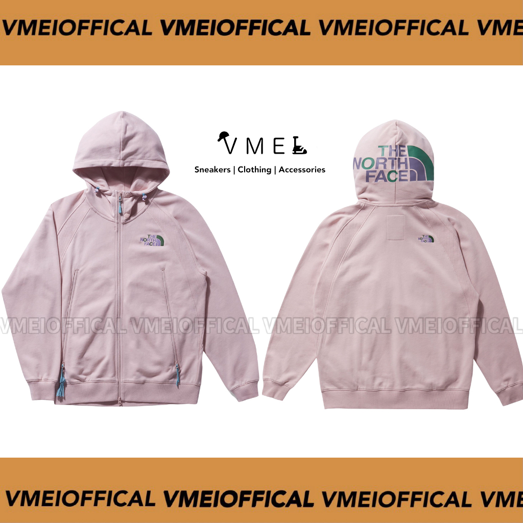 【VMEI】THE NORTH FACE X CLOT 聯名款 雲彩LOGO 刺繡 連帽外套 粉