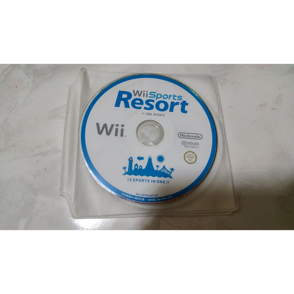 [閒甦機] 二手 拆機品 wii SPORT 渡假勝地 正版光碟 解半磚