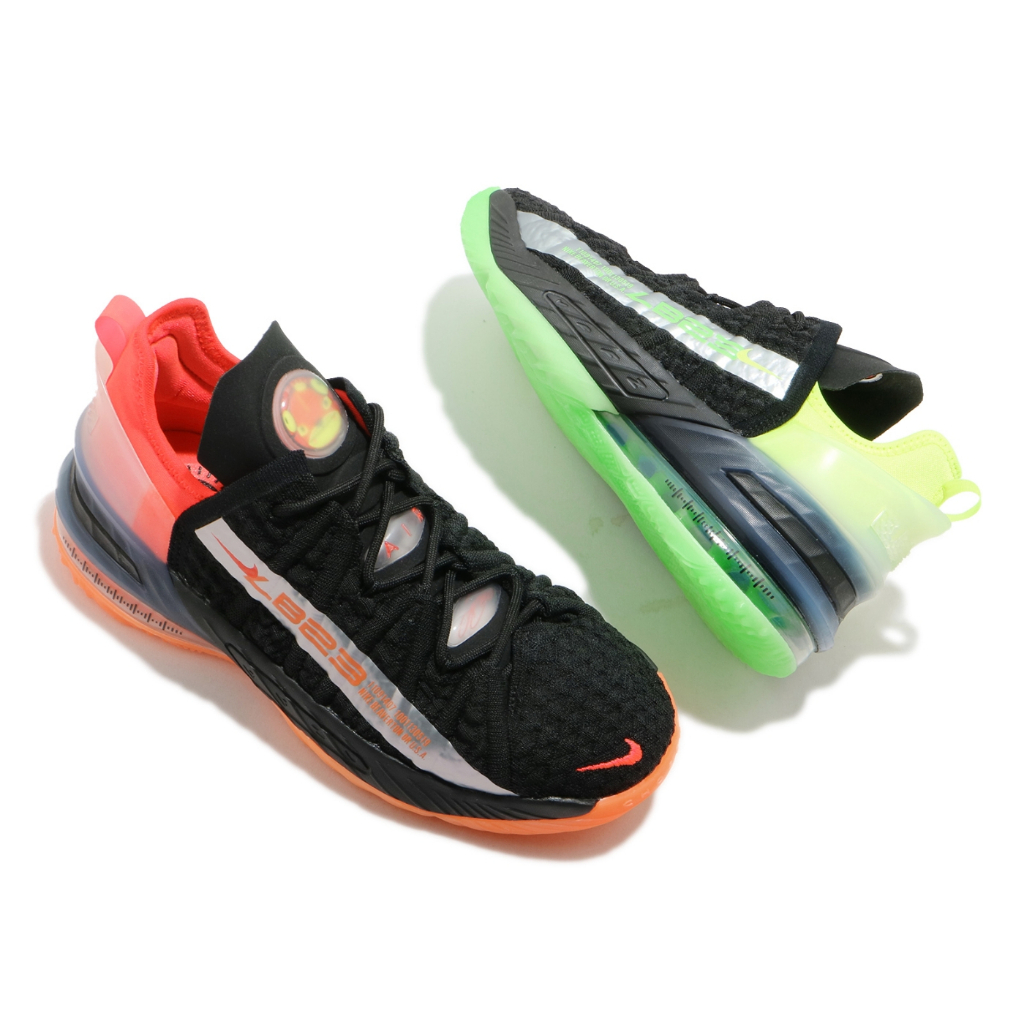 #小胖仔代購 Nike 籃球鞋 Lebron XVIII女鞋 氣墊 舒適 避震 路跑 球鞋 大童 黑橘CW2760009