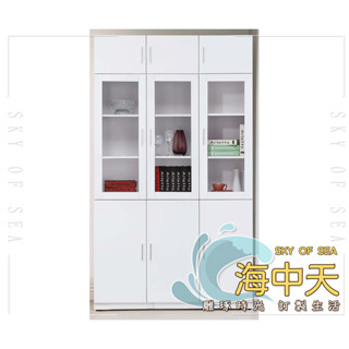 {{ 海中天休閒傢俱廣場 }} O-41 摩登時尚 書房系列 B568-01 艾美白色書櫃