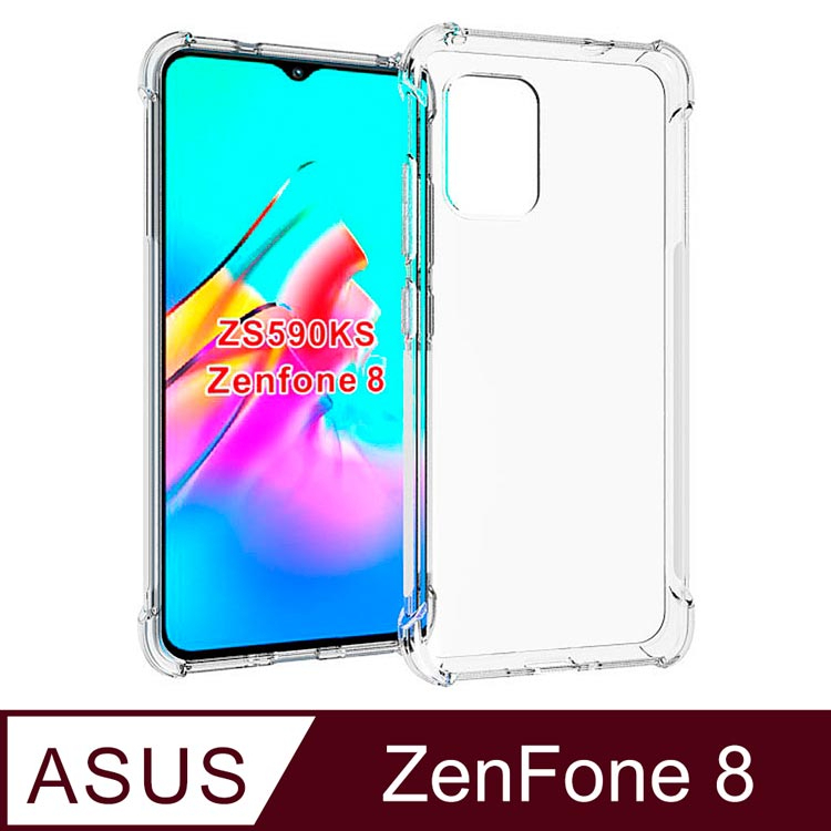 YADI ASUS ZenFone 8專用手機軍規空壓殼 美國軍規方米爾標準測試認證 四角防摔 全機防震