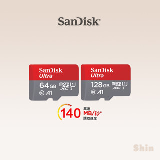 現貨24h💕【SanDisk】Ultra microSDHC UHS-I (A1) 記憶卡 140MB/s 紅灰款 小卡