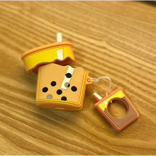 airpods 保護殼/珍珠奶茶耳機殼/薯條耳機殼