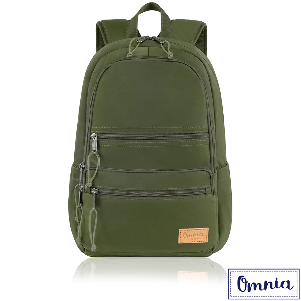【OMNIA】機能款減壓防震14吋筆電後背包-橄欖綠