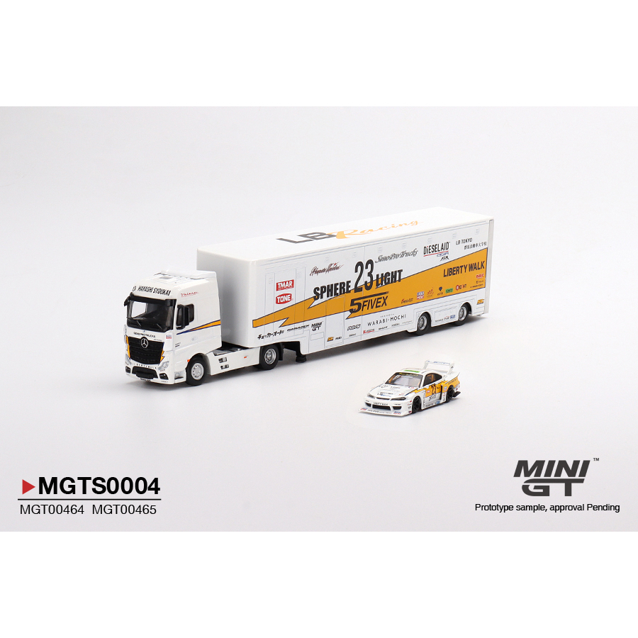 【模例】Mini GT 1/64 LB Racing 運輸車套組 Nissan S15 SILVIA MGTS0004