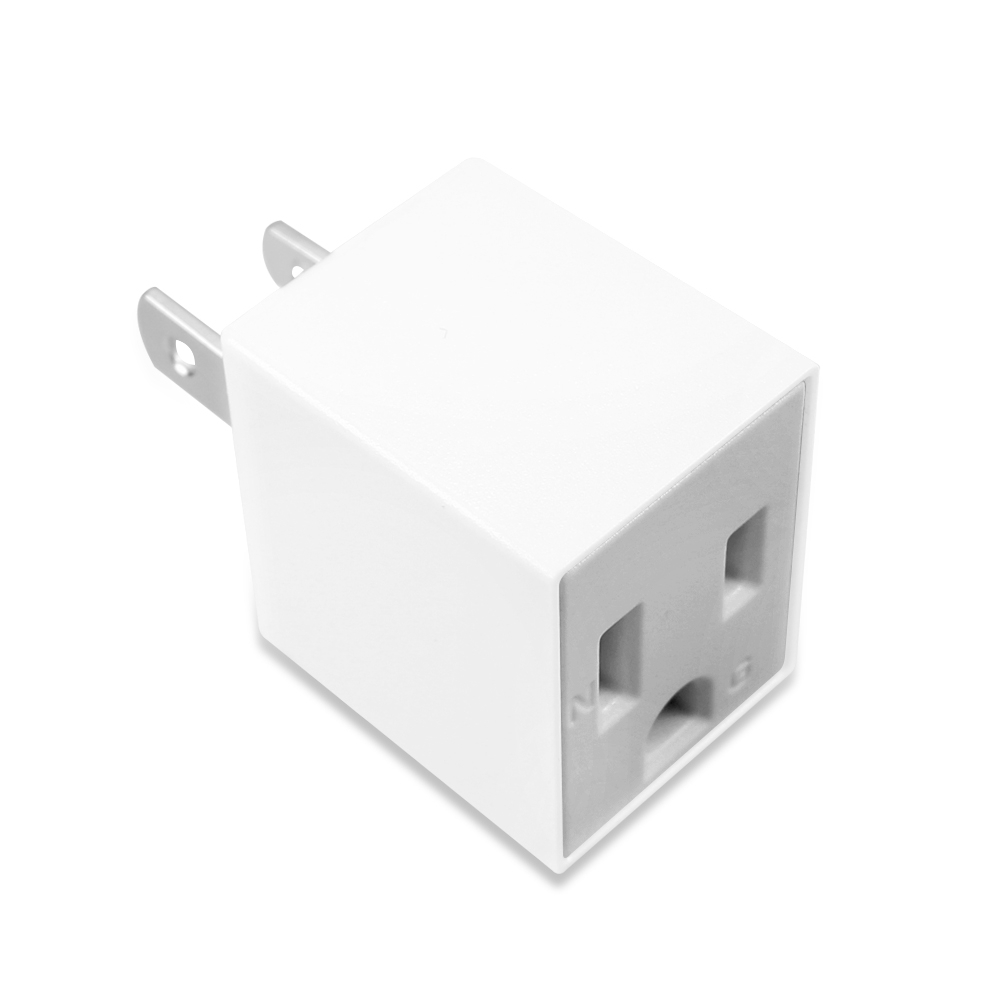 PowerSync群加 3P轉2P電源轉接頭L型/2色 TYAA0