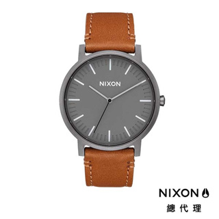 NIXON PORTER 波特 灰棕 咖啡 皮錶帶 手錶 男錶 女錶 上班族 穿搭 A1058-2494