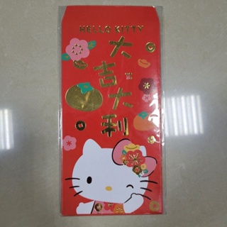 全新 HELLO KITTY 凱蒂貓中式燙金紅包袋5入