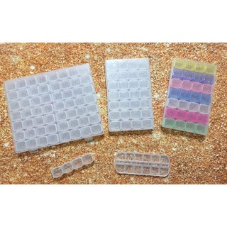 28格 / 56格可拆迷你萬用收納盒🌈獨立開蓋可分離單獨開蓋美甲工具配件水鑽飾品鉚釘小物多格鑽石貼畫貼鑽點鑽翻鑽手作收納