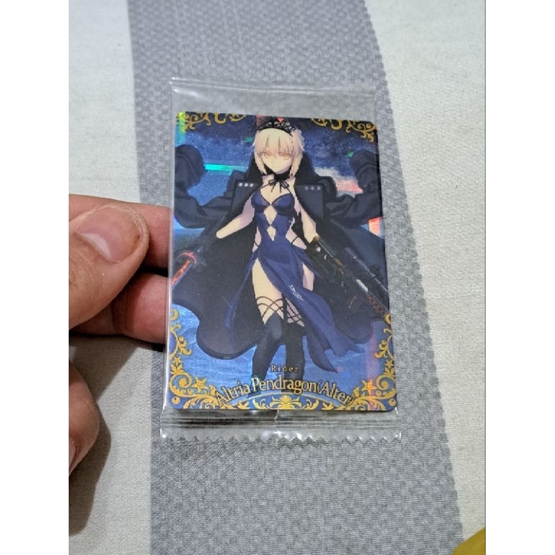 全新 已拆 都有 泳裝 黑 Saber 騎傻 Alter Fate Grand Order FGO 威化餅 餅卡 SR