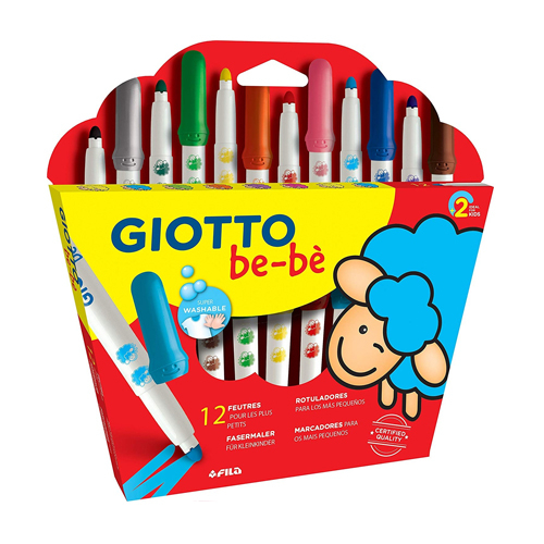 義大利 Giotto 可洗式寶寶彩色筆 12色 (GO4667)