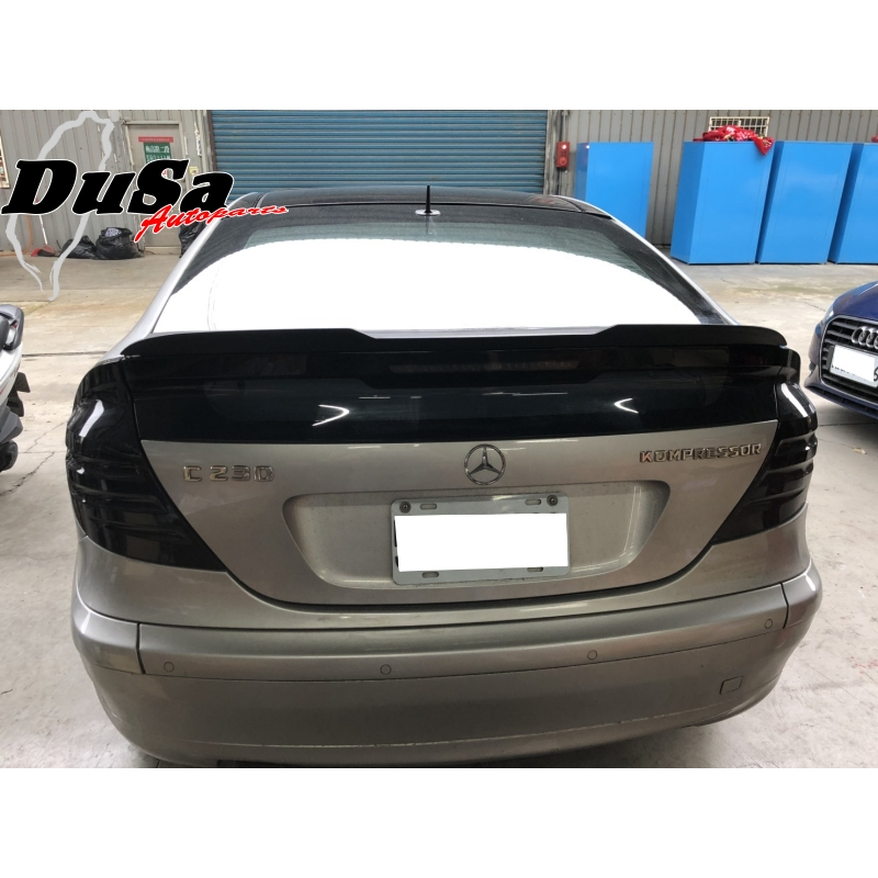 《DUSA》賓士 Benz C系列 W203 四/兩門 PDL HPDL 尾翼 後擾流 PUF軟性材質 黑色素材未烤漆