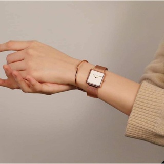 OBAKU 方型美學時尚腕錶-玫瑰金(V236LXVIMV)玫瑰金米蘭方型錶 玫瑰金米蘭錶帶 玫瑰金方型錶 玫瑰金手錶
