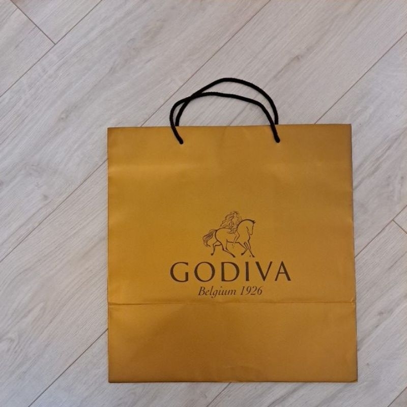 比利時Godiva chocolate 提袋購物袋紙袋 禮物袋子比利時巧克力提袋在比利時巧克力大型購物袋
