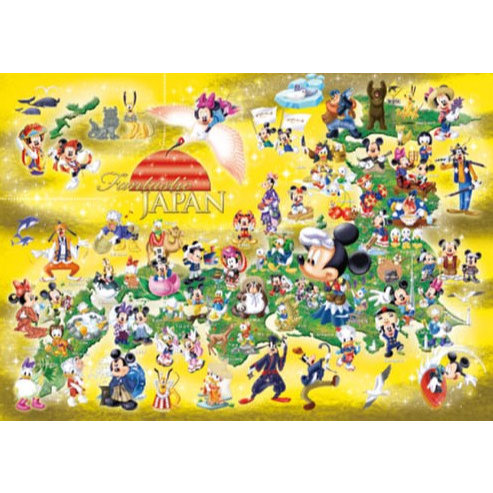 W1000-432 迷你1000片日本進口拼圖 迪士尼 米奇 米妮 日本知名景點 慶典