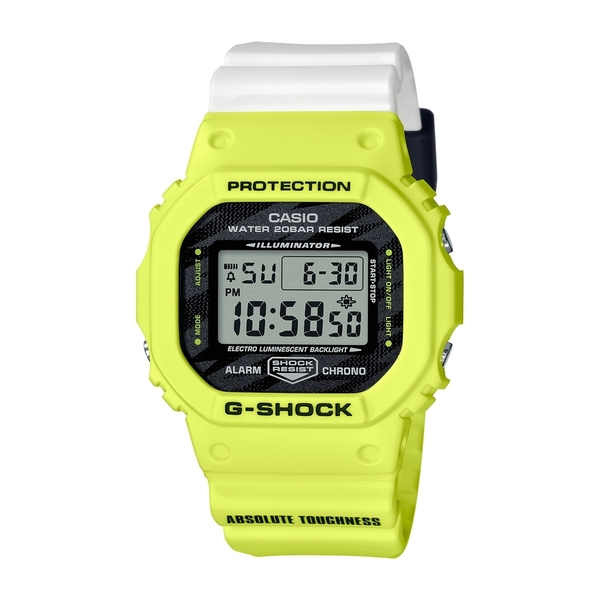 G-SHOCK 閃電黃x白撞色 經典系列 DW-5600TGA-9D