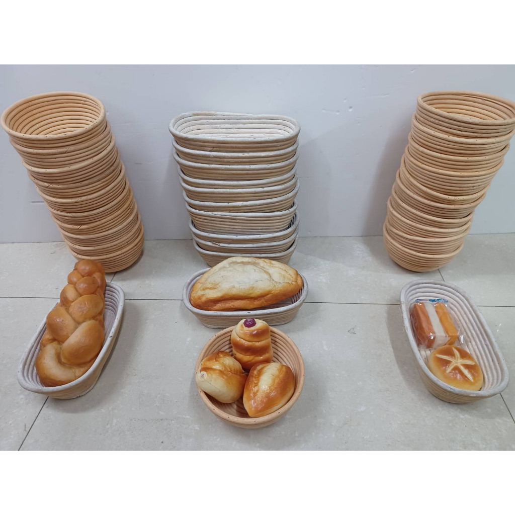 麵包籃木漿圓形防曬籃 圓形和橢圓柳條*法國麵包食物模型丹麥麵包烘焙模型 仿真食物