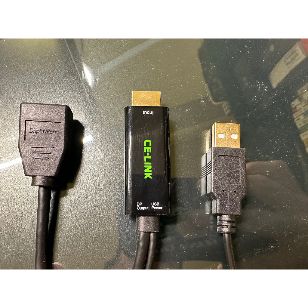 celink ce-link HDMI(公) 轉 DP(母) 支援4K高清displayport螢幕 USB供電